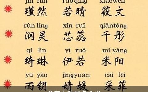 紫字女孩取名含义