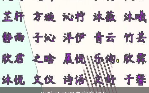 男孩顾子取名寓意好的