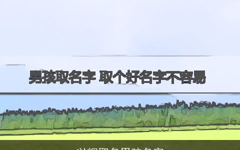 以辉取名男孩名字