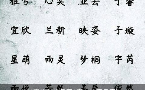 以唐开头的名字(唐姓二字名字)
