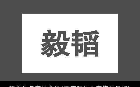 韬作为名字的含义(韬字和什么字搭配最好)