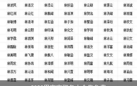2023男宝宝取名大全集免费