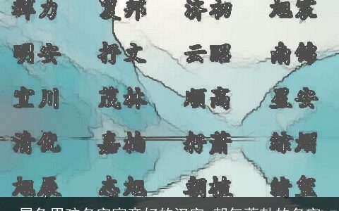 属龙男孩名字寓意好的汉字 朝气蓬勃的名字