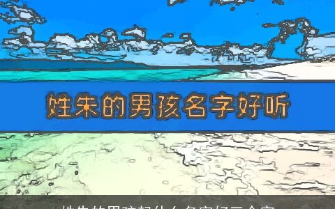 姓朱的男孩起什么名字好三个字