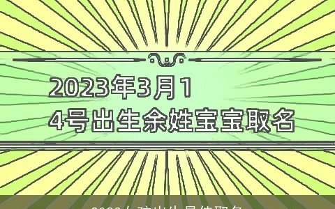 2023女孩出生最佳取名