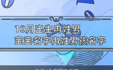 冉姓4个字男孩名字