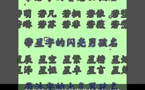 起名随心 五种最奇葩起名的方法