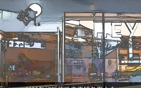 2023年好听的微店店铺名字大全