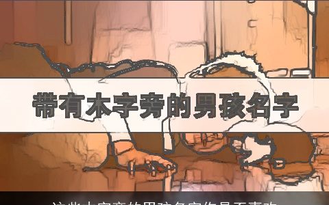 这些木字旁的男孩名字你是否喜欢