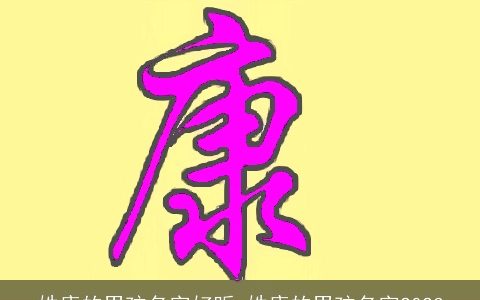 姓康的男孩名字好听 姓康的男孩名字2023