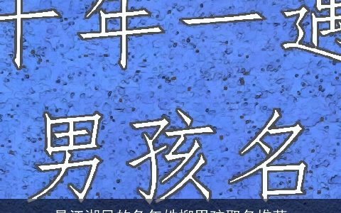 最江湖风的兔年姓柳男孩取名推荐