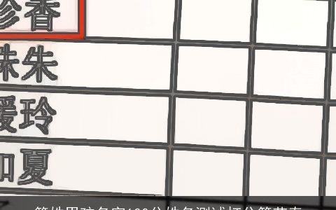 简姓男孩名字100分姓名测试打分简艺泰