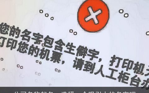 公司名称起名  选择一个吸引人的名字吧