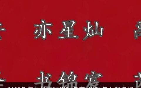 2023兔年刘姓最旺男孩名字 男孩怎么起名好