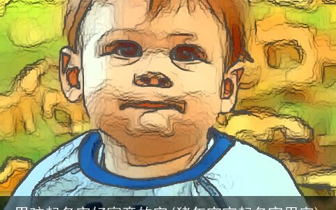 男孩起名字好寓意的字(猪年宝宝起名宜用字)