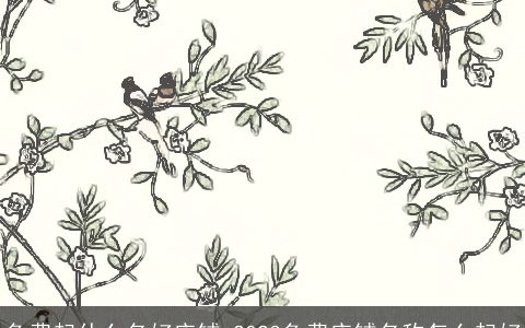 免费起什么名好店铺 2023免费店铺名称怎么起好