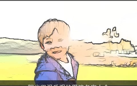 阳光坚强乐观的男孩名字大全