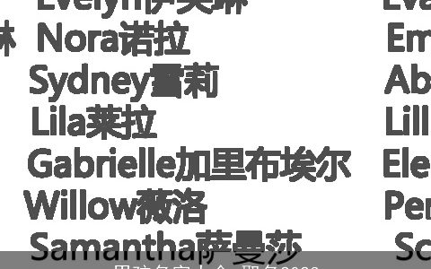 男孩名字大全 取名2024