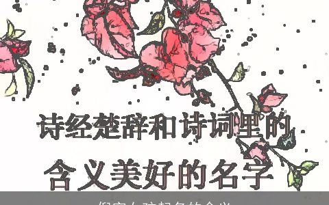 倪字女孩起名的含义