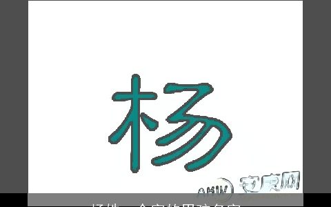 杨姓一个字的男孩名字