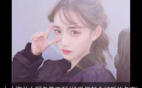 女人取什么网名最吉利(给微信起个好听的名字)