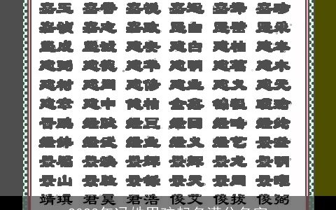 2023年冯姓男孩起名满分名字