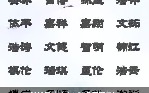 2023年姓吴的女孩名字有气质