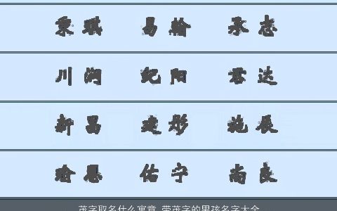 茂字取名什么寓意 带茂字的男孩名字大全 2024新颖寓意的带茂字男孩名字最新