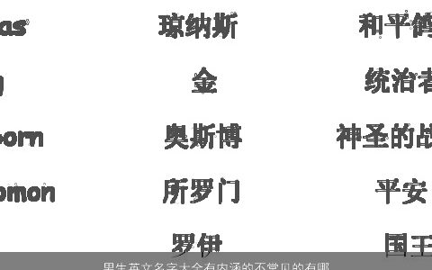 男生英文名字大全有内涵的不常见的有哪些 2023有涵养内涵的男生英文名字