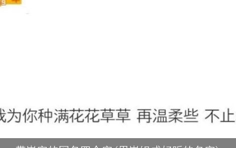 带岚字的网名四个字(用岚组成好听的名字)