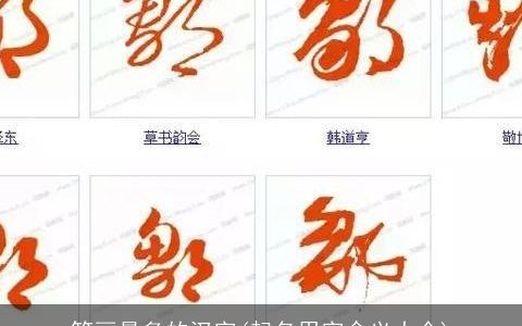 笔画最多的汉字(起名用字含义大全)