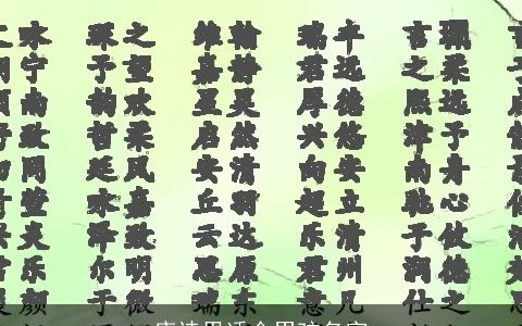 唐诗里适合男孩名字