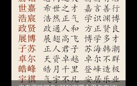 宇字男孩取名(羽和宇哪个用名字好)