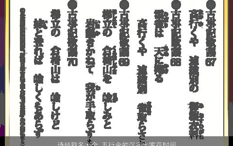 诗经取名大全 五行金的汉字大家花时间瞧瞧 2024新颖有涵养的诗经名最新