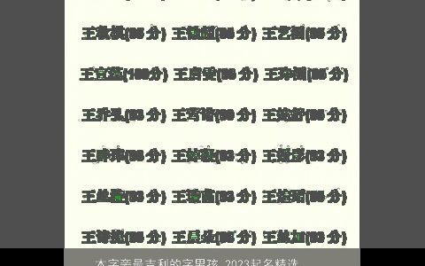 木字旁最吉利的字男孩 2024起名精选  取名大全网 洋气吉利的男孩名字大全最新