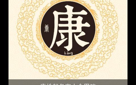 康姓起名字大全男孩