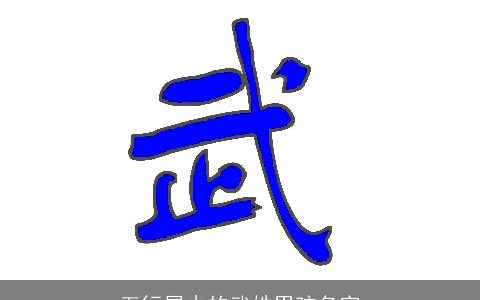 五行属木的武姓男孩名字