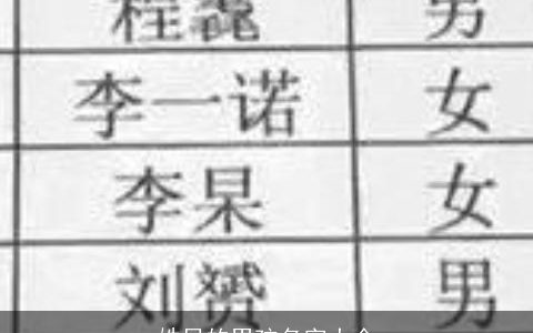 姓吕的男孩名字大全
