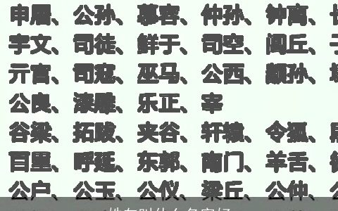姓向叫什么名字好