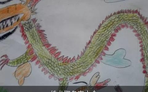 姓龙取名字大全