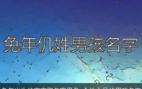 兔年出生的宝宝取名宜用名 个性十足的男孩名字