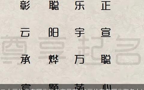 二十画的字有哪些起名字用字(10画的字有哪些取名女)