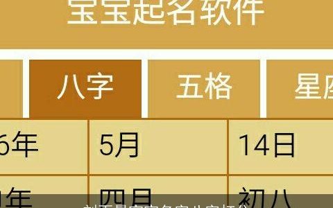 刘雨晨宝宝名字八字打分