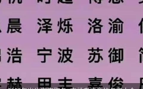 2023年出生宝宝取名 吉祥有诗意的名字大全
