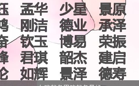 女孩起名男孩起名易经