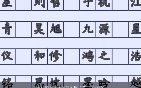 五行取名字大全怎么取 宝宝五行取名方法 2023好听帅气的宝宝名字大全