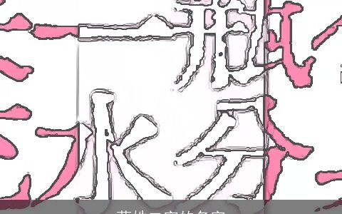 蓝姓二字的名字