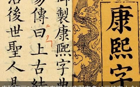 康熙笔画9画的字有哪些(康熙字典10画的字大全)