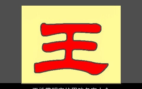 王姓带明字的男孩名字大全