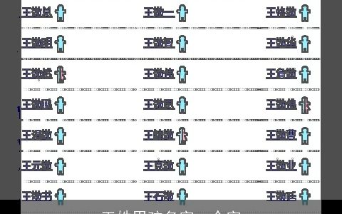 王姓男孩名字一个字